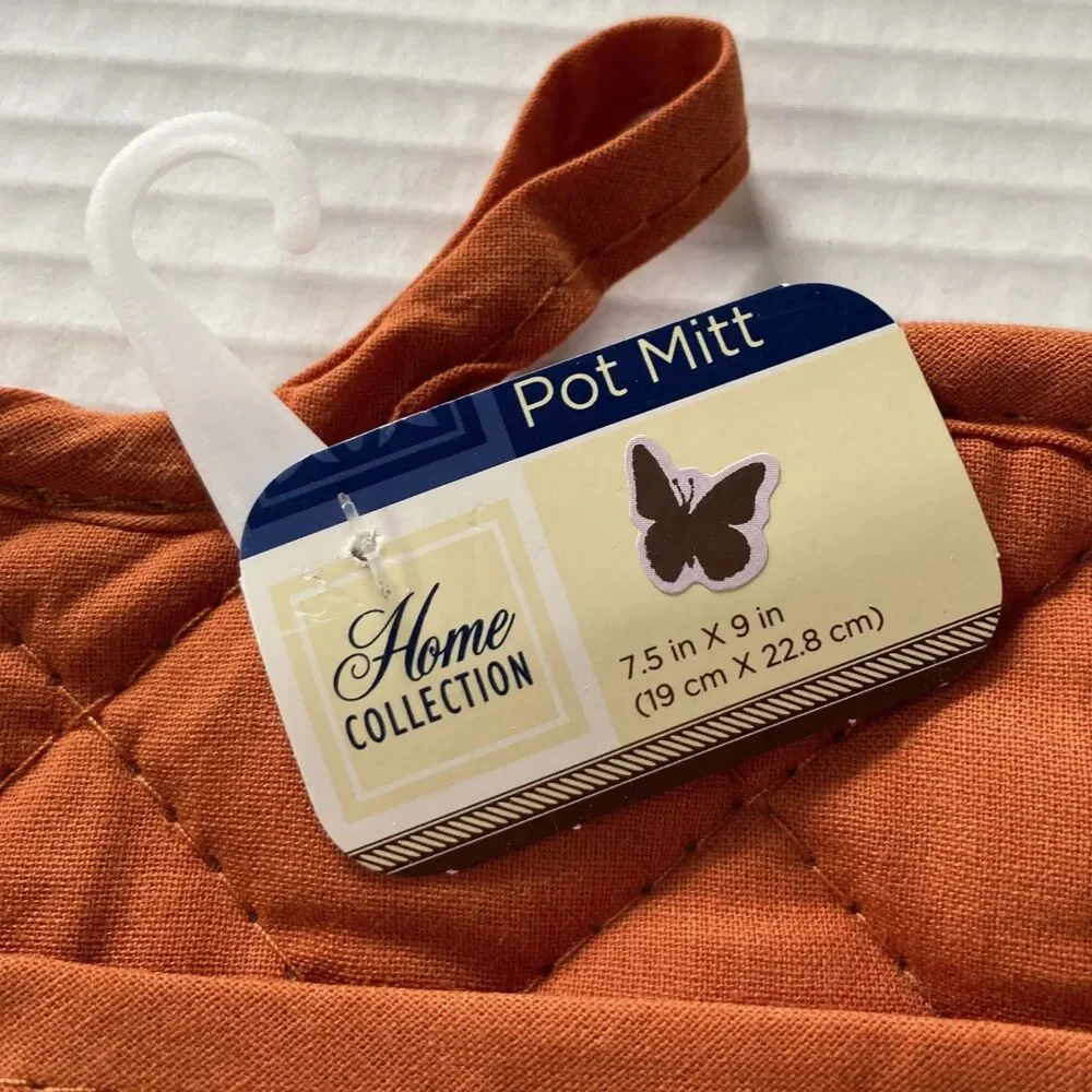 HELLO PUMPKIN Nautical Rope Pot Holder with Pocket 7 x 9 inches
